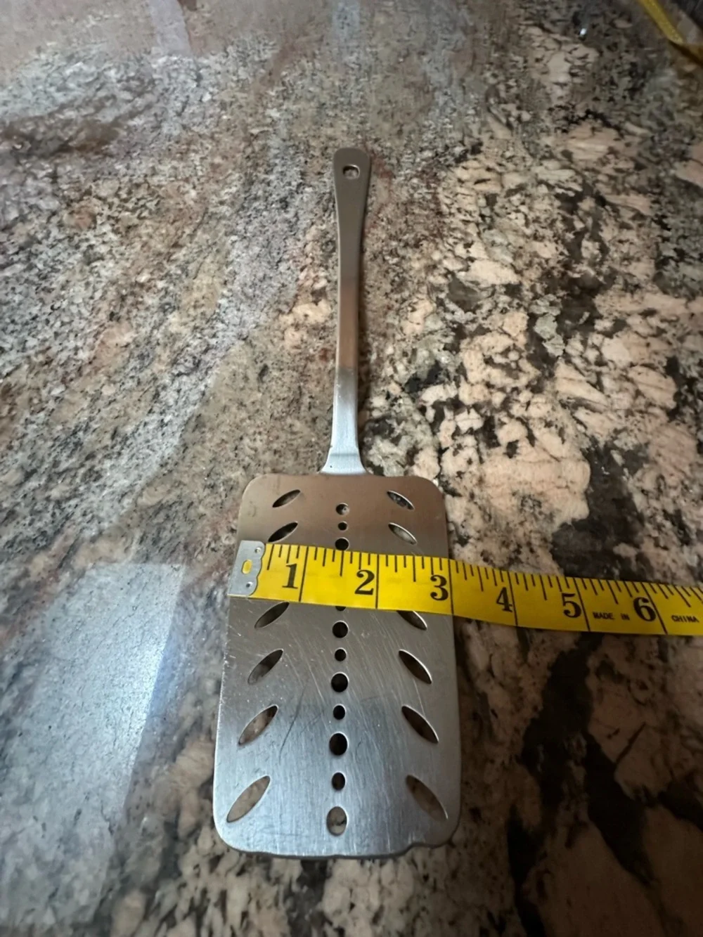 Stainless Steel Slotted Turner Spatula - Silver